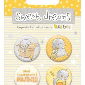 Набор металлических фишек “Веселое детство (кот Басик)” ScrapBerry’s