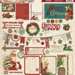 Стикеры с чипборда 30×30 My Mind’s Eye Vintage Christmas