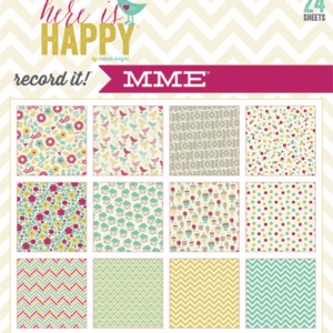 Набор бумаги для скрапбукинга 15 х 15 см, 24 листа My Mind’s Eye Here is Happy — Record It!