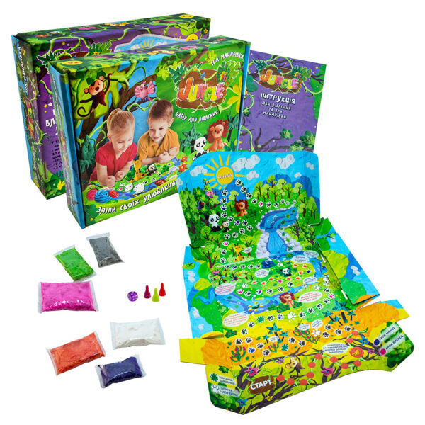 Настольная игра с массой для лепки "Jungle" Strateg (71409)