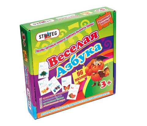 Развивающая игра-пазлы "Весёлая азбука" Strateg (518)