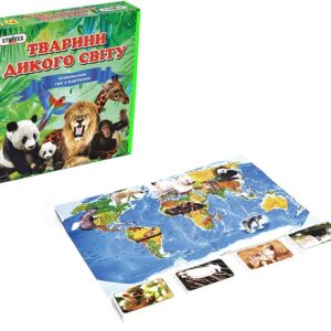 Познавательная игра с карточками “Животные дикого мира” Strateg (655)