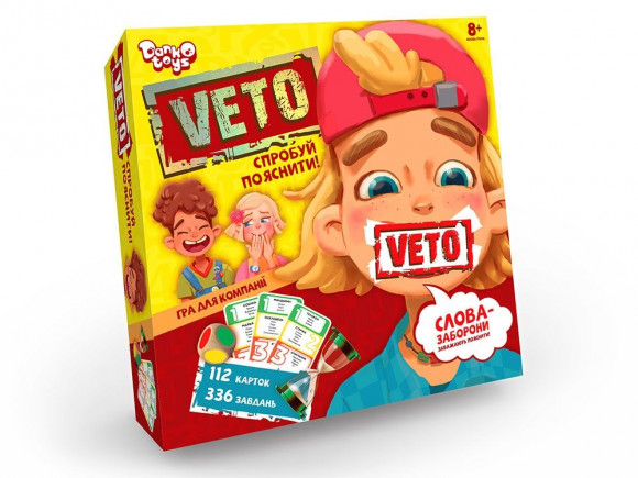 Настольная развлекательная игра "VETO" укр VETO-01-01U