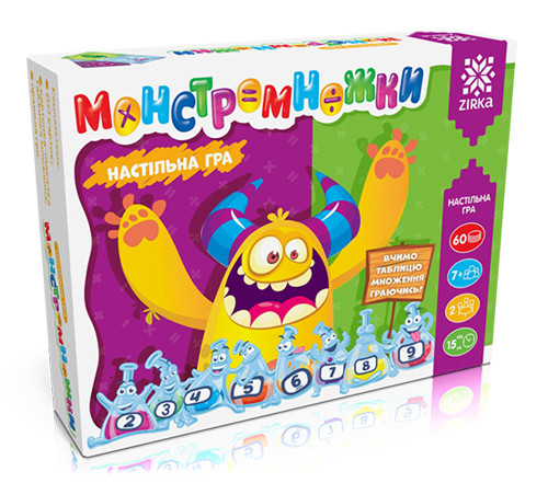 Игра Монстромножки. Таблица умножения играя укр. 119325 Гра Монстромножки. Таблиця множення граючись.
