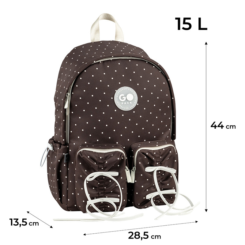 Рюкзак GoPack Education Teens GO26-130L-2 коричневий + олівці Kite 18кол. - Зображення 3