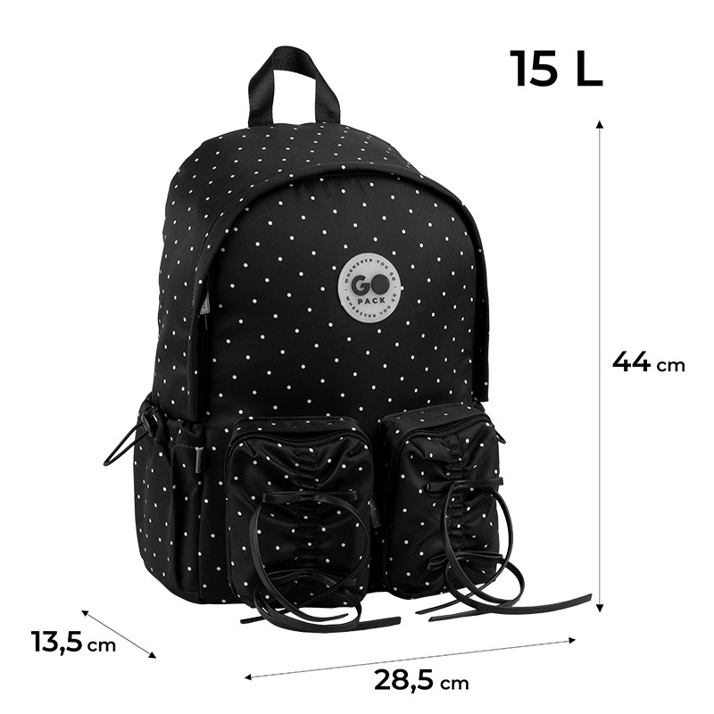 Рюкзак GoPack Education Teens GO26-130L-3 чорний + олівці Kite 18кол. - Зображення 3