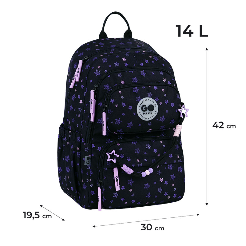 Рюкзак GoPack Education GO26-120M-1 Stars + олівці Kite 18кол. - Зображення 3