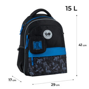 Рюкзак GoPack Education GO26-182M-6 Fearless Vibe + олівці Kite 18кол.