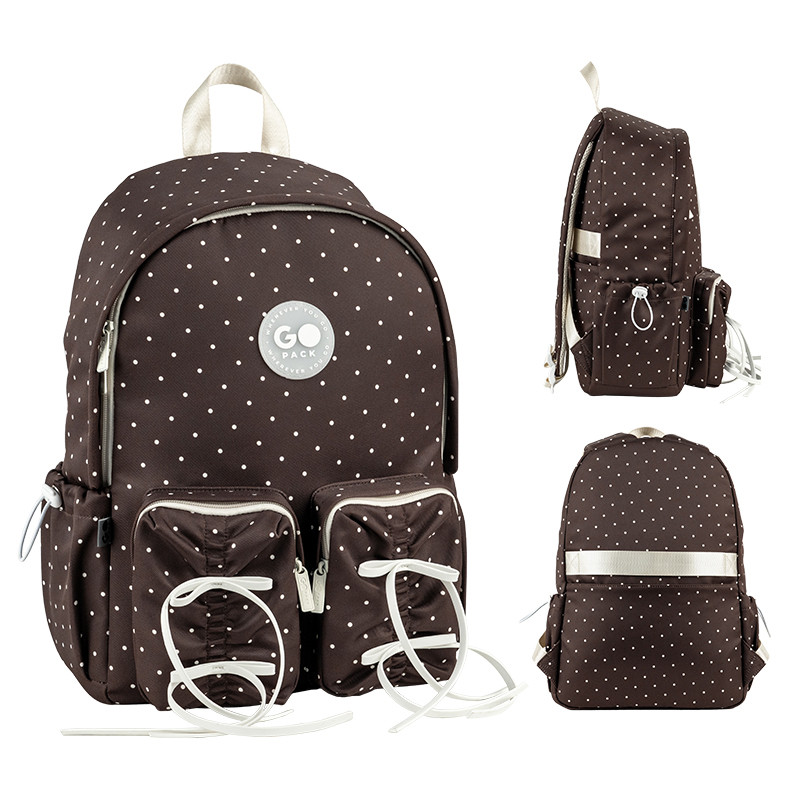 Рюкзак GoPack Education Teens GO26-130L-2 коричневий + олівці Kite 18кол. - Зображення 2