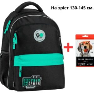 Рюкзак GoPack Education GO26-182M-8 New Level + олівці Kite 18кол.