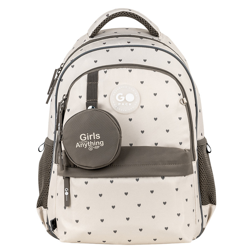 Рюкзак GoPack Education GO26-182M-3 Beige Polka Dots + олівці Kite 18кол. - Зображення 4