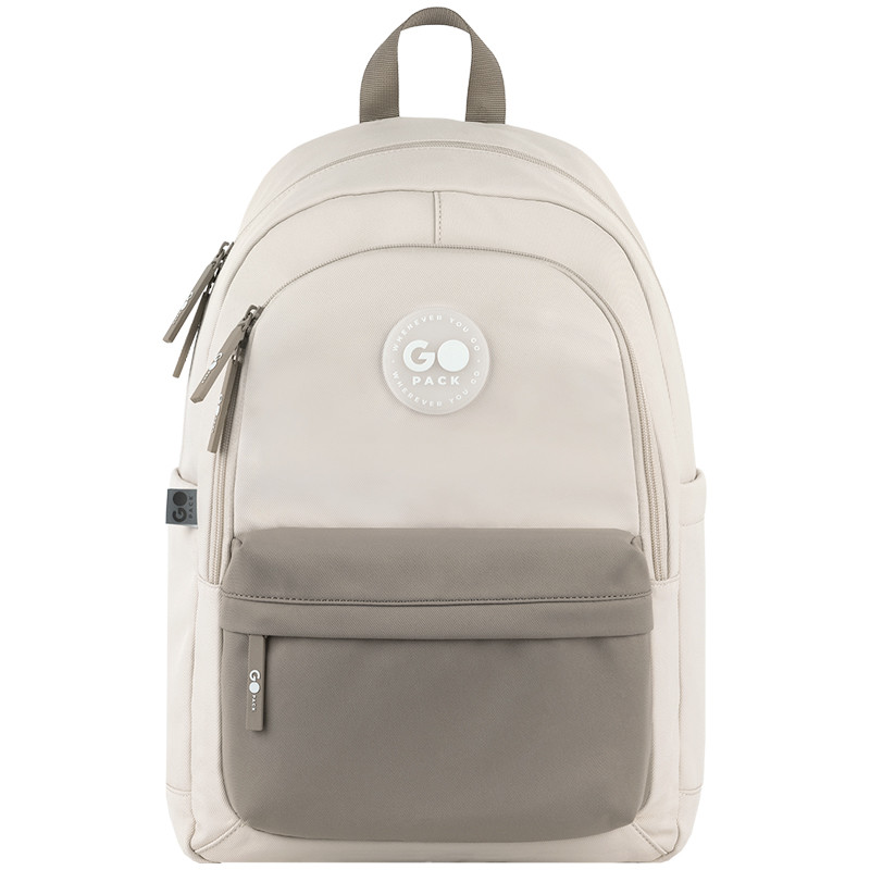 Рюкзак GoPack Education Teens GO26-141L-1 бежевий, коричневий + олівці Kite 18кол. - Зображення 4