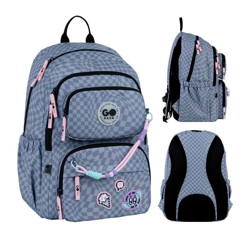 Рюкзак GoPack Education GO26-120M-2 Pixel Mood + олівці Kite 18кол. - Зображення 2