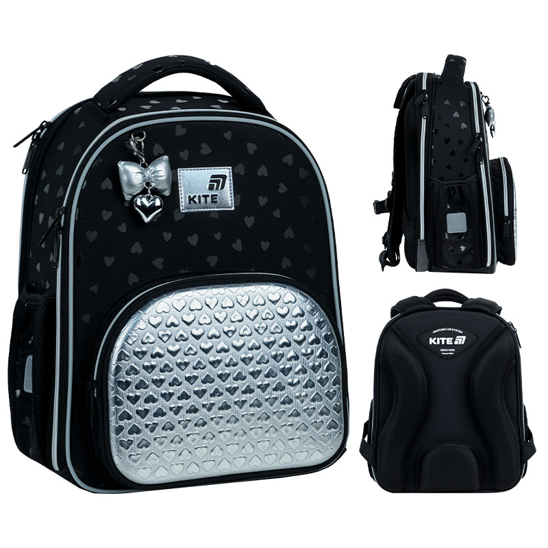 Рюкзак Kite Education каркасний K26-556M-2 Black&Silver - Зображення 2