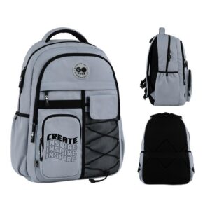 Рюкзак GoPack Education Teens GO26-184L-2 сірий + олівці Kite 18кол.