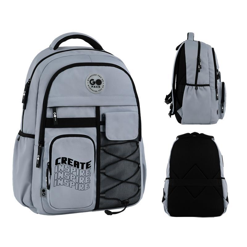 Рюкзак GoPack Education Teens GO26-184L-2 сірий + олівці Kite 18кол. - Зображення 2