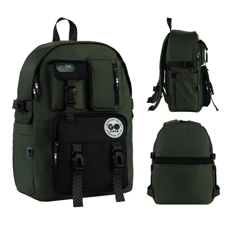 Рюкзак GoPack Education Teens GO26-2500L-4 хакі + олівці Kite 18кол. - Зображення 2