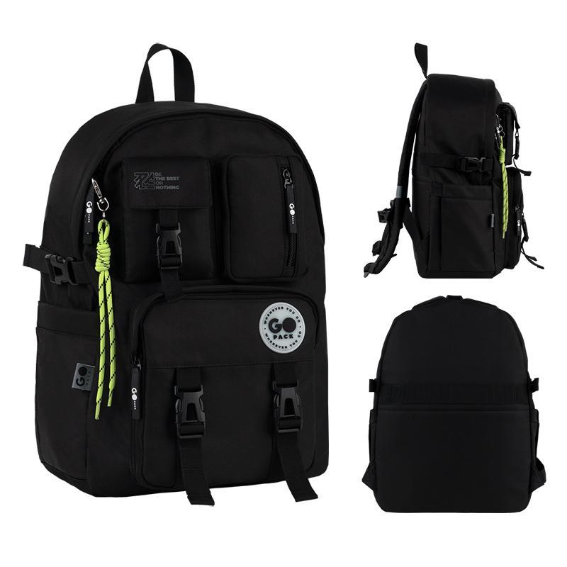 Рюкзак GoPack Education Teens GO26-2500L-3 чорний + олівці Kite 18кол. - Зображення 2