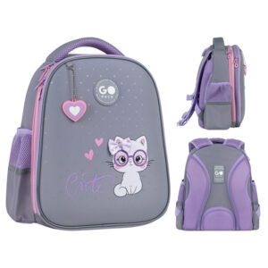 Рюкзак GoPack Education напівкаркасный GO26-165S-3 Cute Cat  + олівці Kite 18кол.