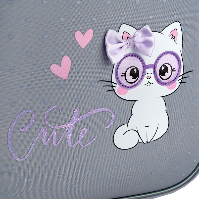 Рюкзак GoPack Education напівкаркасный GO26-165S-3 Cute Cat + олівці Kite 18кол. - Зображення 10