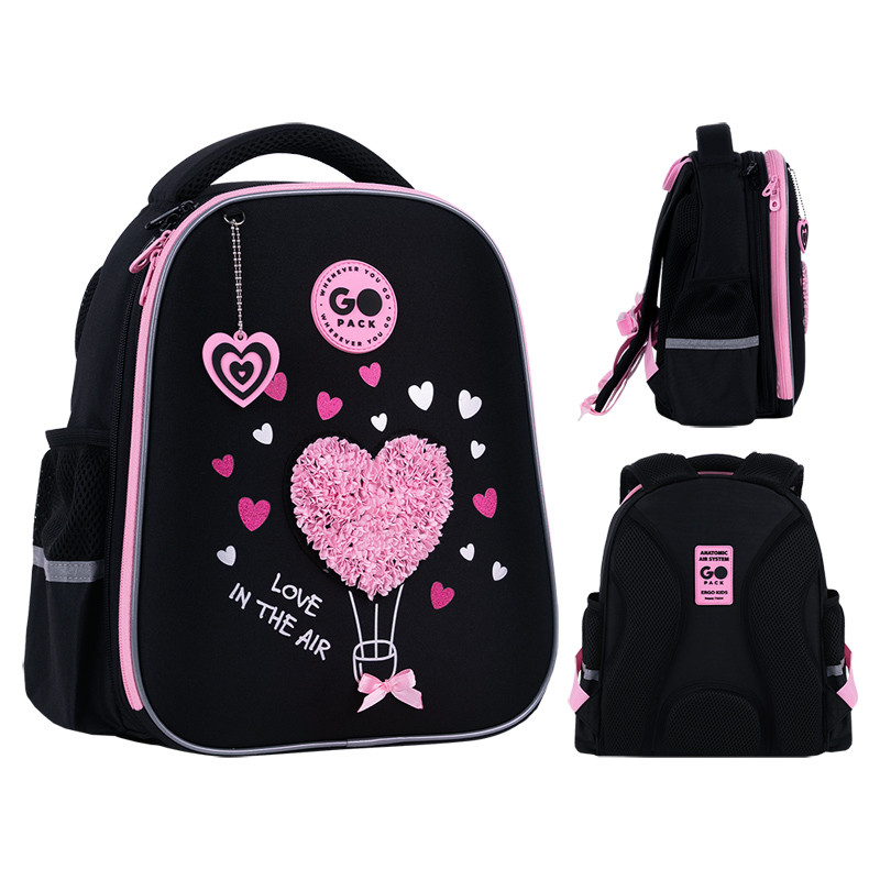 Рюкзак GoPack Education напівкаркасный GO26-165S-2 Heart + олівці Kite 18кол. - Зображення 2