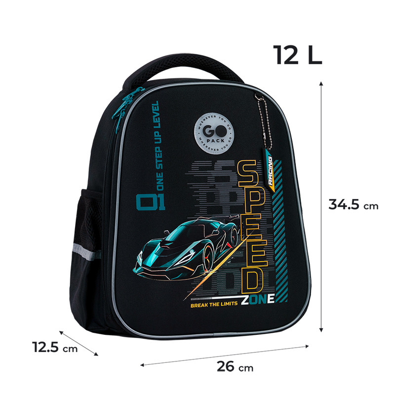 Рюкзак GoPack Education напівкаркасный GO26-165S-5 Speed Zone + олівці Kite 18кол. - Зображення 3
