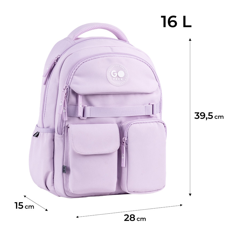 Рюкзак GoPack Education GO26-183M-1 бузковий + олівці Kite 18кол. - Зображення 3