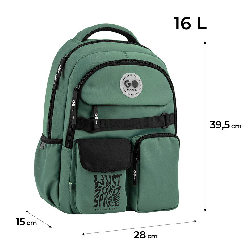 Рюкзак GoPack Education GO26-183M-4 зелений + олівці Kite 18кол. - Зображення 3