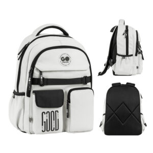 Рюкзак GoPack Education GO26-183M-2 світло-сірий + олівці Kite 18цв.