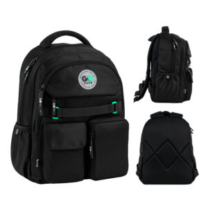 Рюкзак GoPack Education GO26-183M-3 чорний + олівці Kite 18кол.