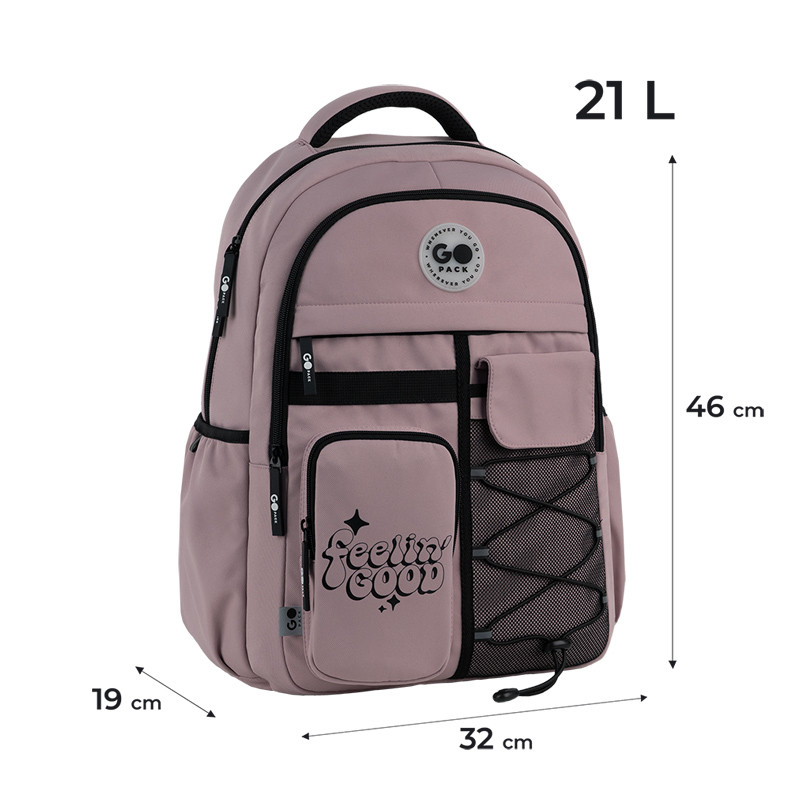 Рюкзак GoPack Education Teens GO26-184L-1 рожевий + олівці Kite 18кол. - Зображення 3