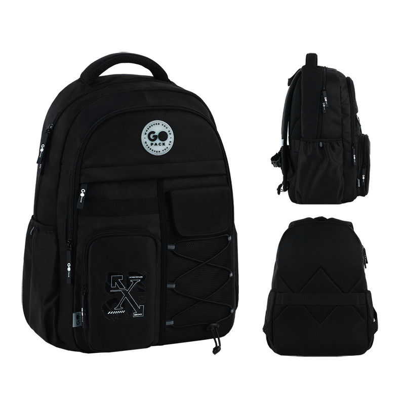 Рюкзак GoPack Education Teens GO26-184L-3 чорний + олівці Kite 18кол. - Зображення 2