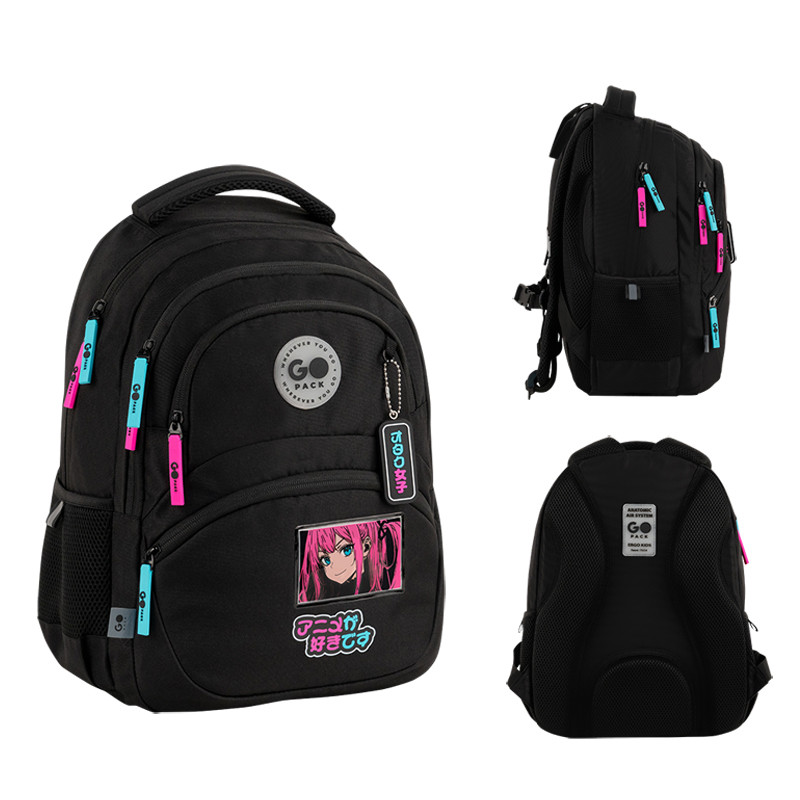 Рюкзак GoPack Education GO26-175M-2 Anime Gigl + олівці Kite 18кол. - Зображення 2