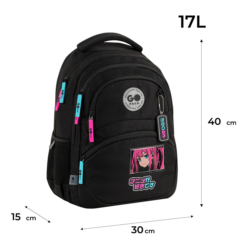 Рюкзак GoPack Education GO26-175M-2 Anime Gigl + олівці Kite 18кол. - Зображення 3