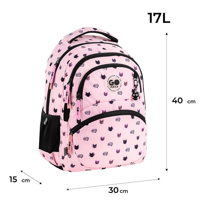 Рюкзак GoPack Education GO26-175M-1 Meow Cats + олівці Kite 18кол. - Зображення 3