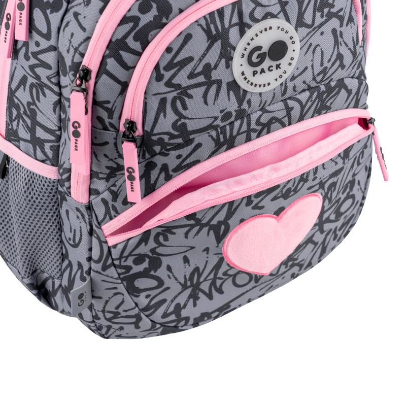Рюкзак GoPack Education GO26-175M-4 Fluffy Heart + олівці Kite 18кол. - Зображення 8