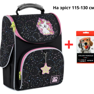 Рюкзак GoPack Education каркасний GO25-5001S-4 Magical Unicorn + олівці Kte 18кол.