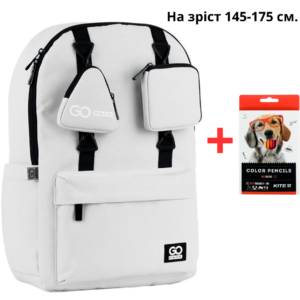 Рюкзак GoPack Education Teens GO25-178L-2 сірий + олівці Kte 18кол.