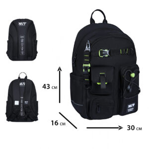 Рюкзак YES TS-43L шкільний Just Black 550480 + пляшка для води 550мл.