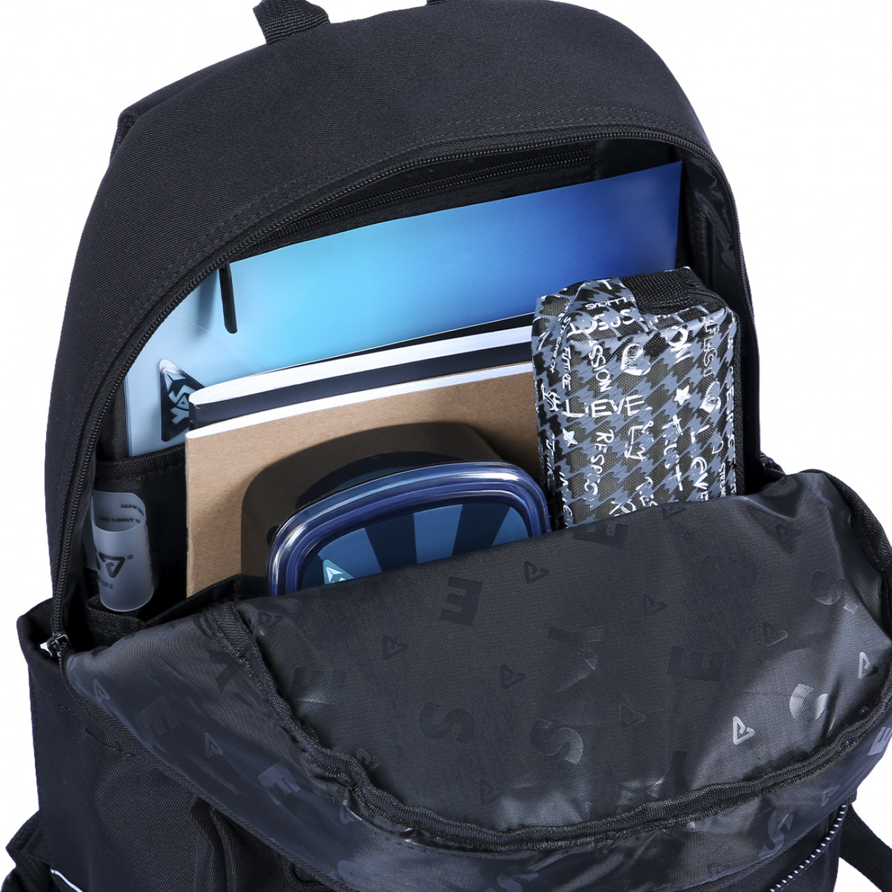 Рюкзак YES TS-43L шкільний Just Black 550480 + пляшка для води 550мл. - Зображення 6