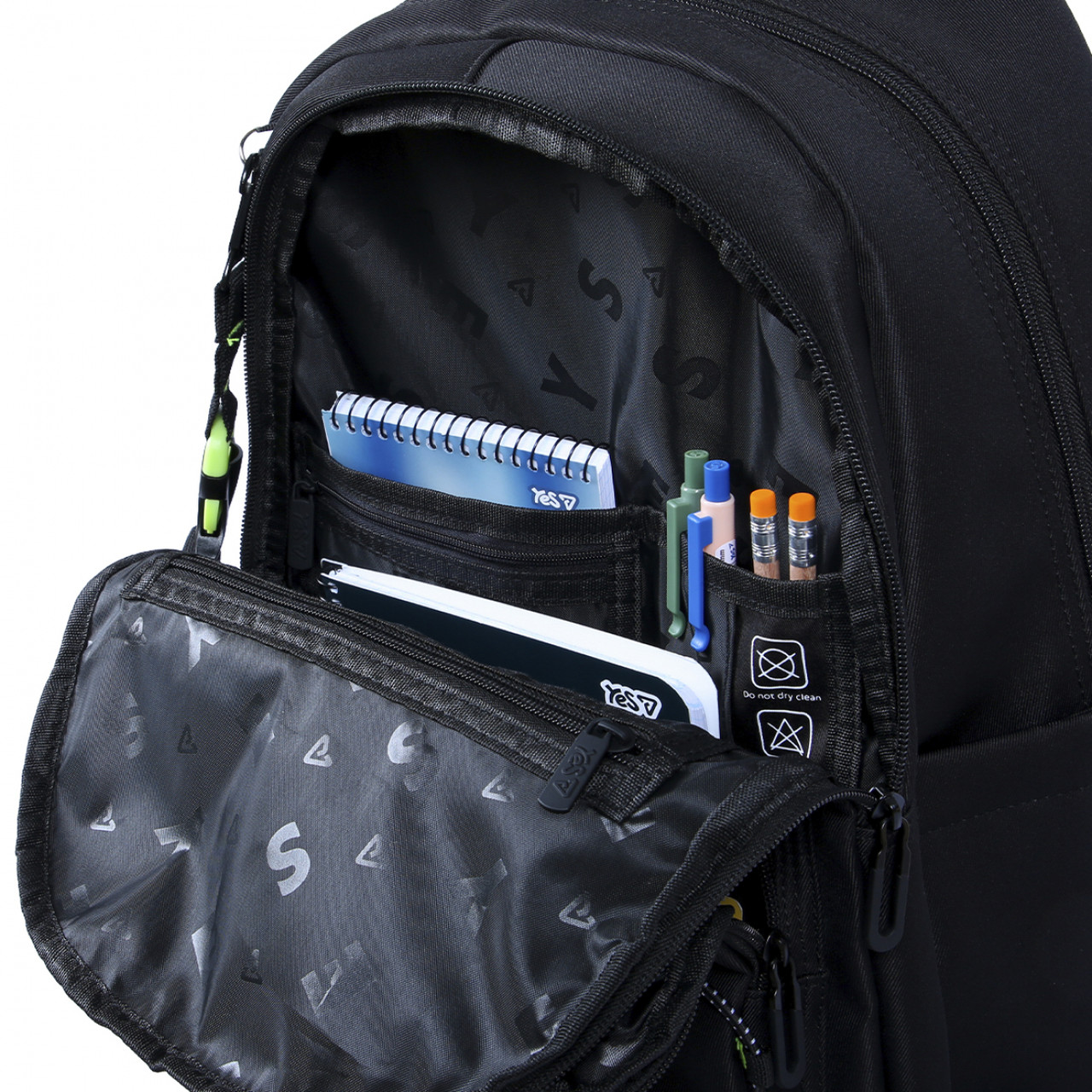 Рюкзак YES TS-43L шкільний Just Black 550480 + пляшка для води 550мл. - Зображення 7