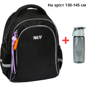 Рюкзак YES S-115M Just Black 550296 + пляшка для води 550мл.