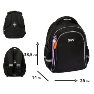 Рюкзак YES S-115M Just Black 550296 + пляшка для води 550мл.