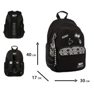 Рюкзак YES TS-47M шкільний Black Cat 550306 + пляшка для води 550мл.
