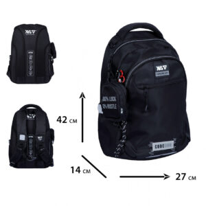 Рюкзак YES TS-54M шкільний Code Hub 550331+ пляшка для води 550мл.