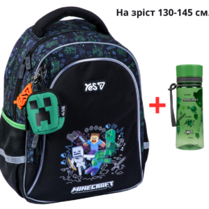 Рюкзак YES S-115M Minecraft Game 550304 + пляшка для води 400мл.