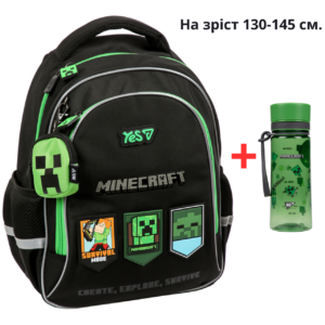 Рюкзак YES S-115M Minecraft Mode 550298 + пляшка для води 400мл.