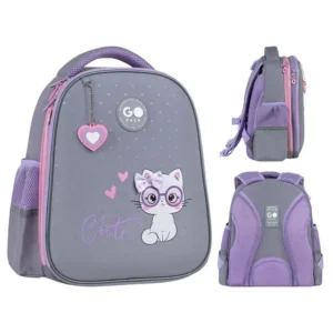 Рюкзак GoPack Education напівкаркасный GO26-165S-3 Cute Cat + олівці Kite 18кол.